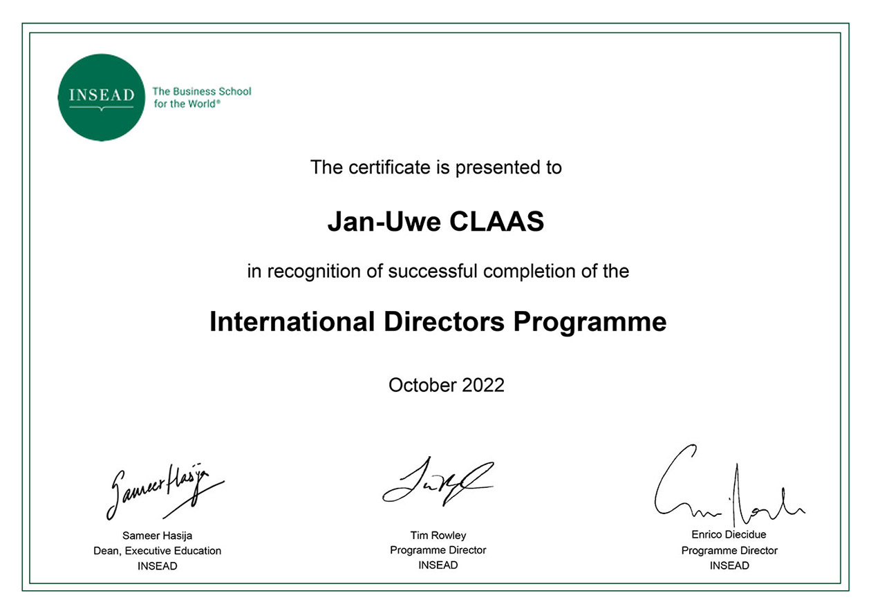INSEAD International Directors Programme